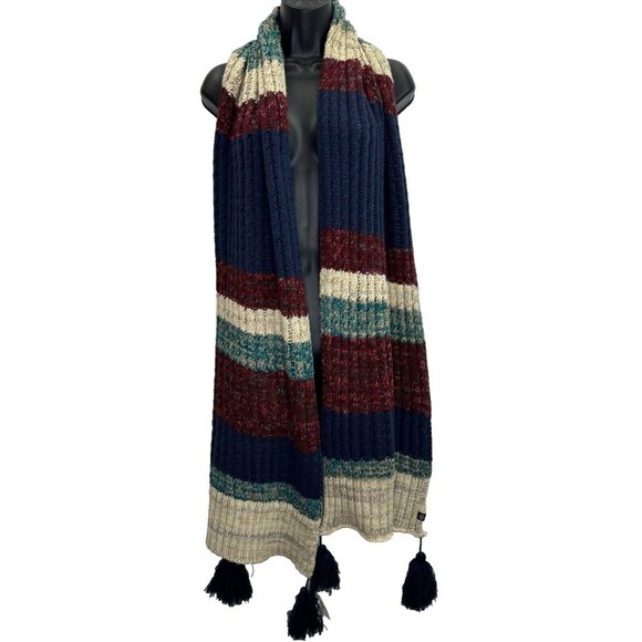 Treasure & Bond Women's Striped Long Tassel Scarf Multicolor One Size - Picture 1 of 16